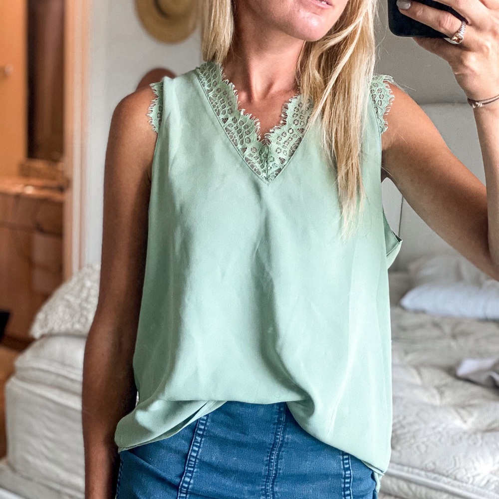 Mint Green Sleeveless Top